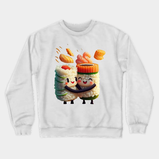 Sushi Hug Crewneck Sweatshirt by BukovskyART